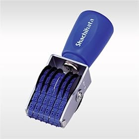 【クリックで詳細表示】シヤチハタ 回転ゴム印 欧文6連 4号 ゴシック体： 文房具・オフィス用品