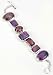 Barse Purple Turquoise & Swarovski Crystal Link Bracelet