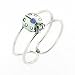 Sterling Silver Lady Bug Toe Ring with Simulated Dark Blue CZ
