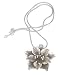 Flower Pendant with Chain Sterling Silver Jewelry 1.5 inches