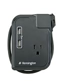 Kensington K38032US Portable Power Outlet with 3 Wall Outlets and 2 USB Power Ports