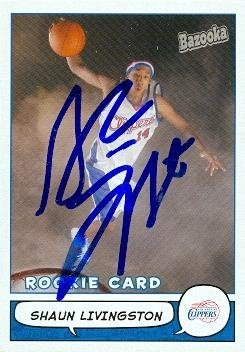 Shaun Livingston Autographed/Hand Signed Basketball Card (Los Angeles Clippers) 2004 Topps Bazooka #