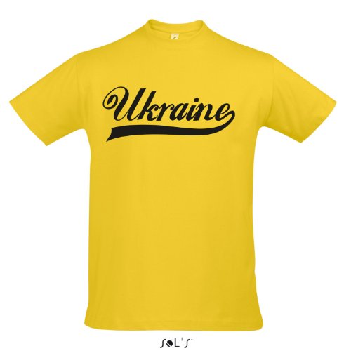 T-Shirt – Ukraine Oldschool Ukraine LÄNDERSHIRT EM / WM FAN Trikot S-XXL , Gold – schwarz , S