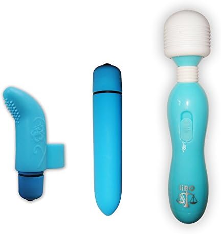 Lover Fire Large Wand with Silicone Head, Super Strong Bullet Vibrator and 100% Platium Silicone Finger Vibrator