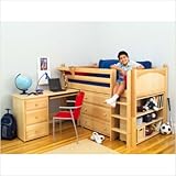 Maxtrix Kids Box 3L / One One 3L Twin Box Low Rider Bed with Student Desk,  ....