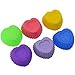 10X Sweet Heart Jello Ice Maker Dessert Muffin Cup Cake Silicone Baking Molds