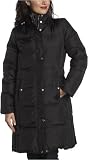 MICHAEL Michael Kors Women's 3/4 Down With Faux Fur Hood,Black,Small