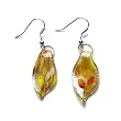 Autumn Sunset Foil Glass Dangle Fashion Earrings