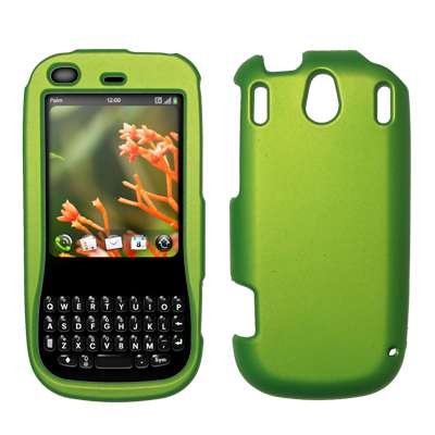 Best Price Premium Neon Green Rubberized Snap-On Cover Hard Case Cell Phone Protector for Palm Pixi Plus [Accessory Export Packaging]