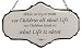 America Retold White Enamel Sign, Teach Our Children, 5.5