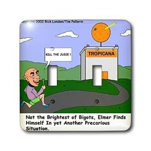 Londons Times Funny Society Cartoons - Bigots Can Really Be Dumb - Light Switch Covers -... by