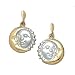 14K Gold SHINY MOON & RHOD SUN (L/R)EAR. Jewelry