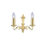 Seville Polished Brass Twinn Wall Light 2 X 60 Watt E14