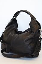 ital. Damentasche Handtasche Schultertasche Ledertasche Nappaleder Schwarz DS26S