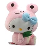 Eikoh Hello Kitty Colorful Frog Big Plush - 13" Pink