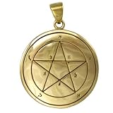 Bronze First Pentacle of Mercury Planetary Pendant - Key of Solomon Jewelry