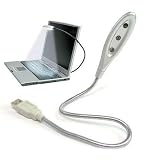 3 LED USB Flexible Laptop Light (Silver) - No Batteries Required