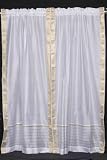 Indo White Rod Pocket Sari Sheer Curtain 43 in. x 84 in. - Piece