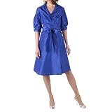 Donna Ricco Novelty Sleeve Taffetta Shirt Dress, 8