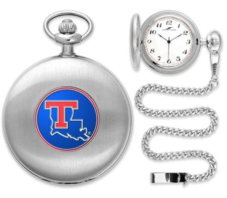 Louisiana Tech Bulldogs NCAA Silver Pocket Watch