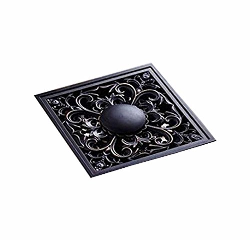 Senlesen Art Carved Oil Rubbed Bronze 4'' Shower Floor Waste Drain Cover Washer Machine Waste Drain