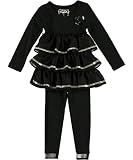 Flapdoodles “Shimmertime!” 2-Piece Outfit (Sizes 4 – 6X) – black, 5