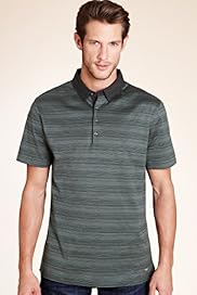 Autograph Pure Cotton Multi Feeder Striped Polo Shirt