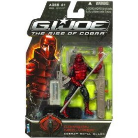 G.I. Joe The Rise of Cobra 3 3/4" Action Figure Crimson Neo-Viper (Cobra Royal Guard)