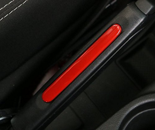 Bestmotoring ABS Handbrake Handle Decorative Frame trims for Jeep Wrangler 2010 2011 2012 2013 2014 2015 2016 1PCS Red