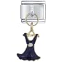 Rhinetone Dress Black Italian Charms