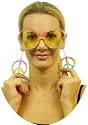 Peace Sunglasses with Peace Sign Danglers