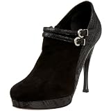 Caligarius Women's Lorena Suede And Moiree Ankle Bootie