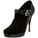 Caligarius Women's Lorena Suede And Moiree Ankle Bootie