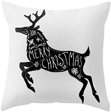 Christmas fashion Home Decoration Christmas Sofa Pillow Cover (Black deer)
