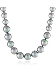 Majorica 8-12 mm Gray Round Graduated Necklace, 21"