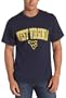 West Virginia Mountaineers 100% Cotton Short Sleeve T-Shirt (Navy, Large)