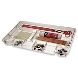 Officemate Drawer Tray, 9 Compartments, 14 x 9 x 1.125 Inches, Clear (21304)