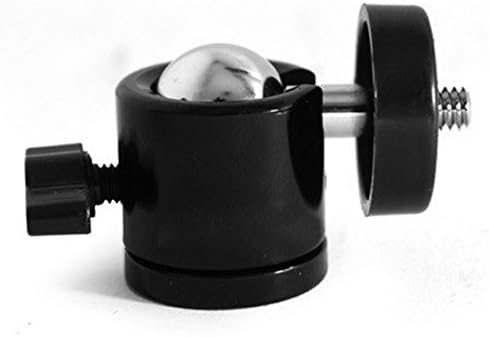 DuaFire Black Photo Mini Thread Ball Head with 1/4" 3/8" for Camera Tripod Ballhead
