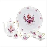 10 Piece Porcelain Cherub Doll Tea Set