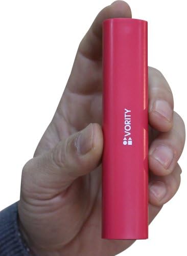 3000mAh External Power Bank [Pink] Vority Vigor 3S Lipstick-Sized Portable Battery Charger for iPhone 5S/5C/5.4S... iPod (Lightning Cable not Provided); Samsung Galaxy Note 3/2 S4/3/2; Google Nexus, HTC Sensation, One X/V/S/EVO; LG, Motorola Razr and other USB-charged devices (Includes Micro USB Cable) - 1 Year Warranty