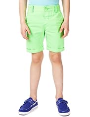 Pure Cotton Adjustable Waist Neon Shorts