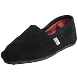 TOMS Women's Suede Slip-On,Black,5 M