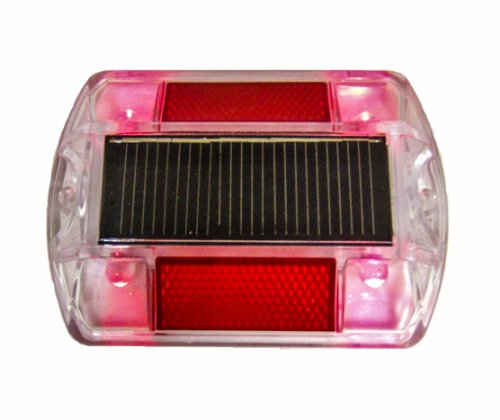 Red Polycarbonate Solar Road Stud Path Deck Dock LED Light