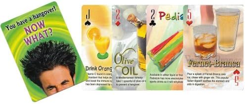 Hangover Cures Playing Cards - Cocktail Party Drinking Game - Great Gift Idea!