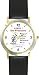 Habit 1 - To Be or Not to Be (Spanish Text) - DELUXE TWO-TONE WATCH from THE 7 HABITS - WATCH COLLECTION BY WATCHBUDDY&reg; - Arabic Numbers - Black Leather Strap-Size-Large ( Men's Size or Jumbo Women's Size )