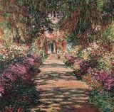Claude Monet (Garden Path at Giverny) Art Poster Print - 16 X 20