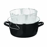 Premier Housewares 6 X 33 X 27 cm 5 L Deep Fryer with Pyrex Lid, Black