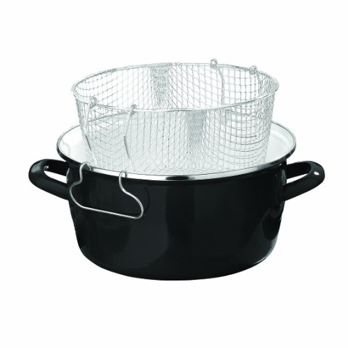Premier Housewares 6 X 33 X 27 cm 5 L Deep Fryer with Pyrex Lid, Black
