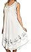 Sakkas 1051 Everyday Essentials Caftan Tank Dress / Cover Up - White / Black- One Size