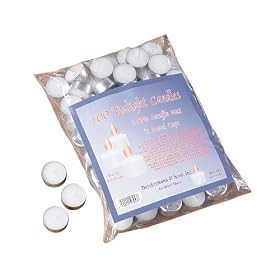 Biedermann & Sons 100 Tealight Candles In Metal Cups, 100% Parrafin Wax